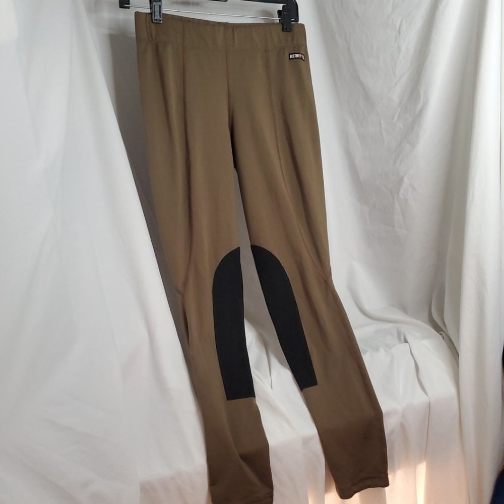 Kerrits Brown Breeches Equestrian Riding Pants Leggings Women Size Large Yoga